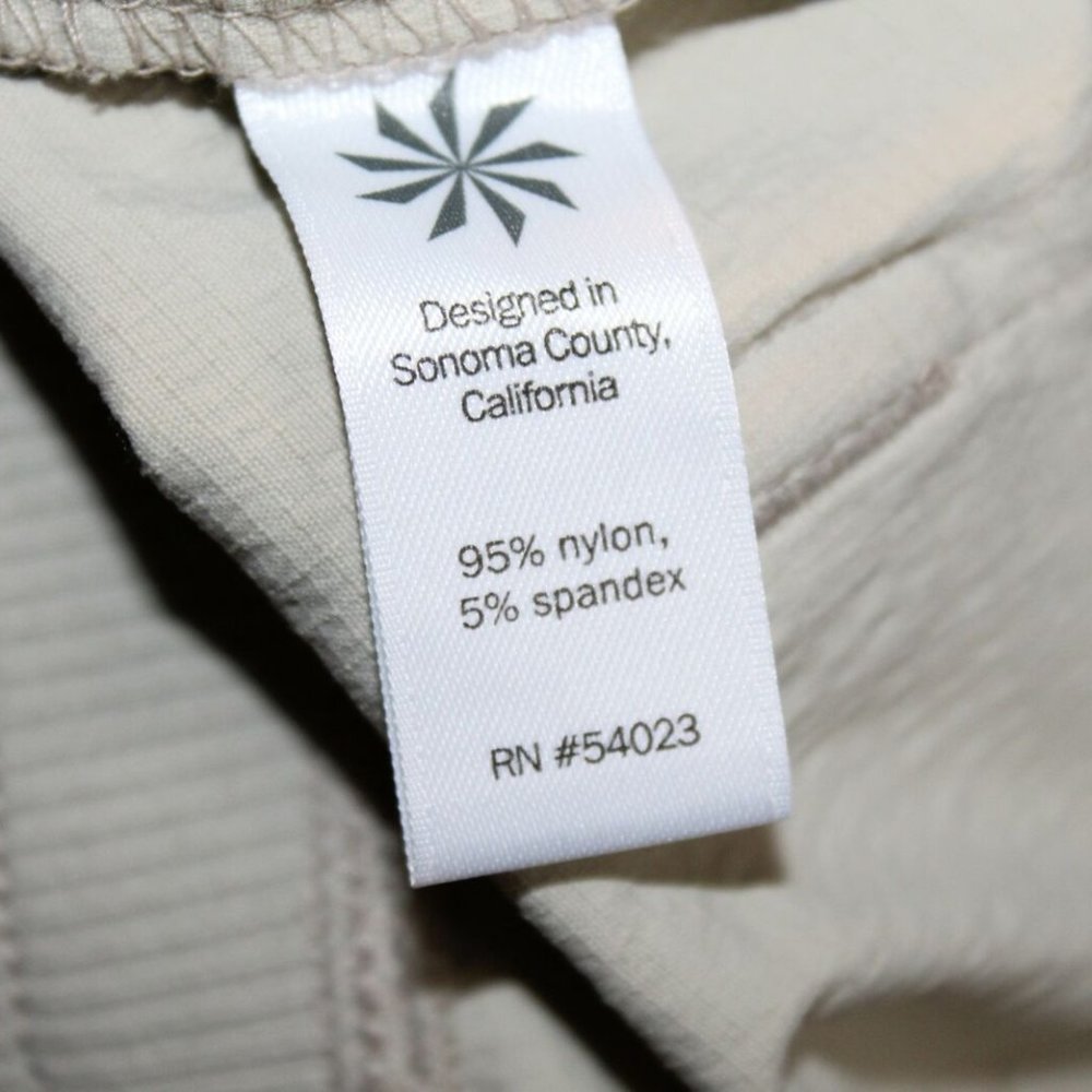Athleta Nylon Athletic Jogger Pants Beige HW7955 - Picture 2 of 4